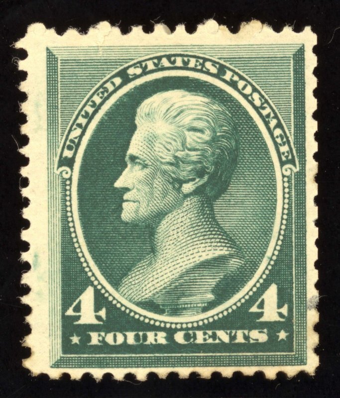 US Scott 211 Mint HR OG 4c blue green Andrew Jackson Lot AM2083 bhmstamps