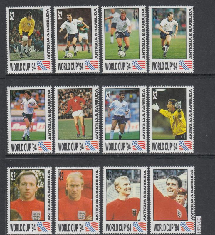 XG-AI428 Antigua und barbuda IND - football, 1993 usa world cup '94 MNH set