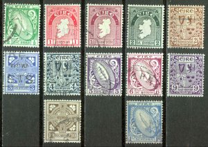Ireland Sc# 106-117 Used (a) 1940-1942 Definitives