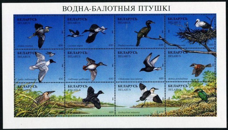 1996 Belarus 179-190KL Ducks and aquatic-wading birds 8,50 €