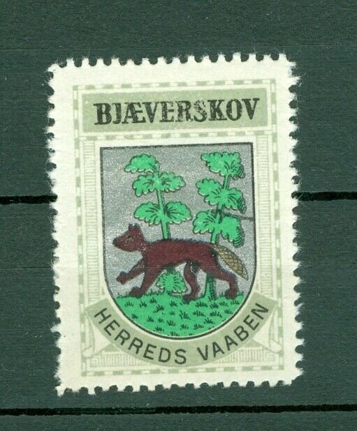 Denmark. Poster Stamp 1940/42. Mnh. District: Bjæverskov. Coats Of Arms: Beaver