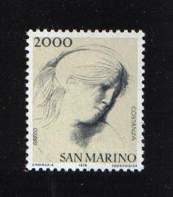 San Marino  #933  MNH  1978 the civil virtues 2000 l faithfulness