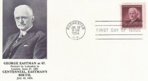1062 3c GEORGE EASTMAN - 1st Eastman Kodak Co. cachet #12