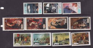 Niue-Sc#B18-20,B23-25,B28-29,B32,B35-6-Unused NH 2/3 semi-postal set-Paintings-1