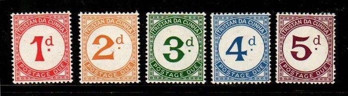 Tristan da Cunha Scott J1-5 Mint NH (Catalog Value $24.00)