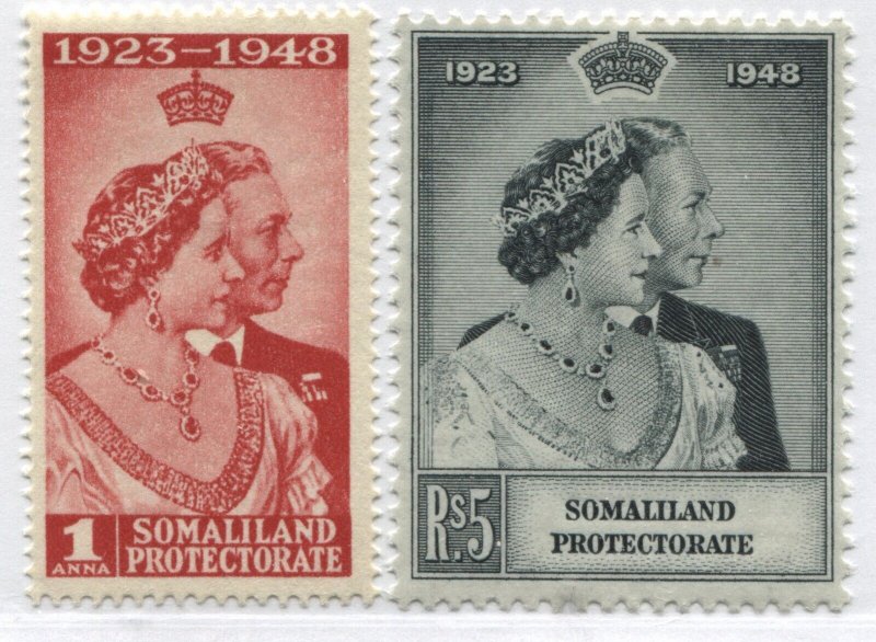 Somaliland KGVI 1948 Silver Wedding set mint o.g. hinged 
