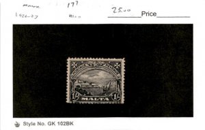 Malta, Postage Stamp, #177 Used, 1926 Vallette Harbor (AB)