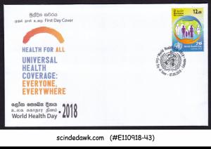 SRI LANKA - 2018 WORLD HEALTH DAY - FDC