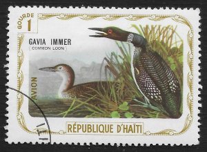 Haiti - Cinderella - 1g Birds - Common Loon ~ CTO