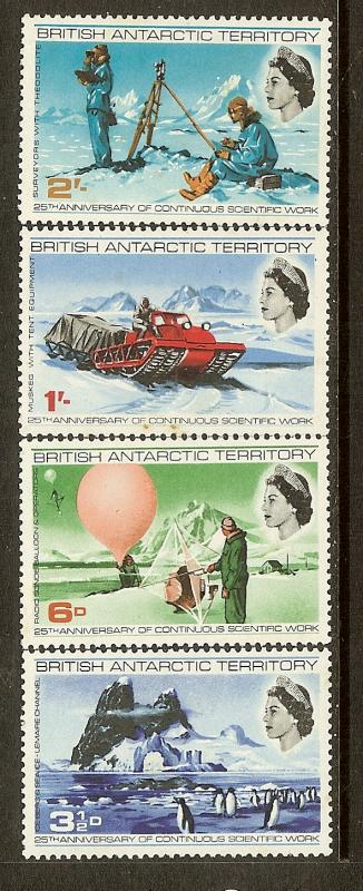 British Antarctic Territory, Scott #20-23; Anniversary of Scientific Work, MLH