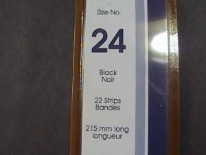 SHOWGARD MOUNTS # 24--215MM LONG x 24MM WIDE---22 STRIPS---BLACK /NEW