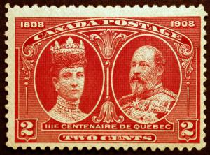 Canada #98 2c Carmine 1908 King Edward VII & Queen Alexandra  VF *MLH*