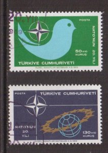 Turkey   #B128-B129   cancelled   1969 anniversary Nato