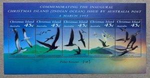 Christmas Island 1993 Seabirds MS, MNH. Scott 349f, CV $4.00