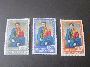 Venezuela 1960 Sc C750-52 set MH