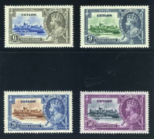 Ceylon 1935 KGV Silver Jubilee set complete MNH. SG 379-382. Sc 260-263.