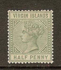 British Virgin Islands, Scott #13; 1/2p Queen Victoria, MH
