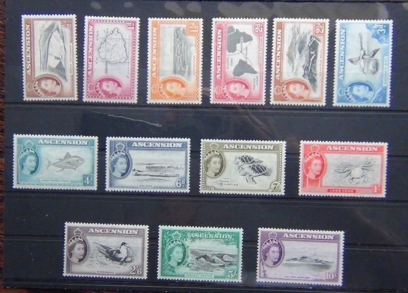 Ascension Island 1956 set to 10s LMM SG57 - SG69