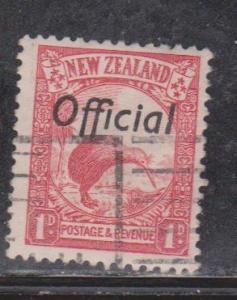 NEW ZEALAND Scott # O58 Used - With Official Overprint On Kiwi Stamp