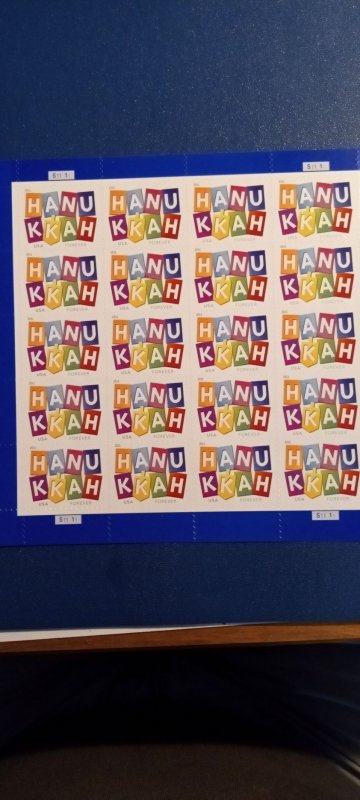 US# 4583, Hanukkah, Sheet of 20-4ever stamps (2010)