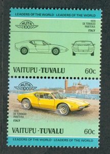 Tuvalu Vaitupu #15 Classic Cars MNH attached pair