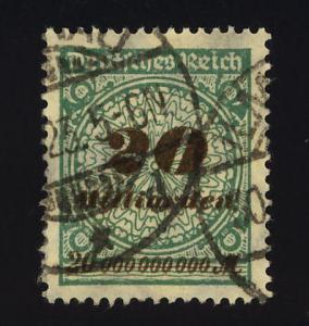 Germany Sc# 298 20mlrdm Circle used