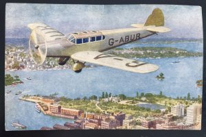 1936 Kent England Picture Postcard Cover The Percival Gull 130 HP Hermes IV 