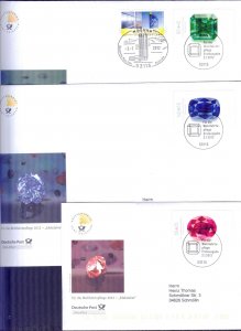 Germany 2012 Minerals Gemstones Mi. 2901/3 3 FDC