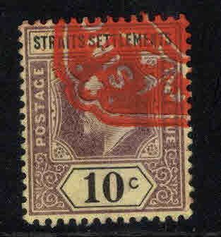 Straits Settlements Scott 98 Used 10c KEVII stamp