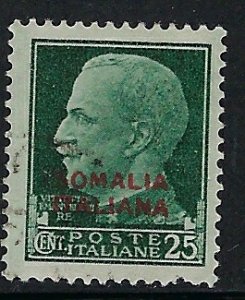 Somalia 136 Used 1931 overprint; pulled perf (an1594)
