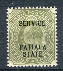 INDIA; PATIALA 1903 classic Ed VII SERVICE Optd. issue Mint Shade of 4a. value