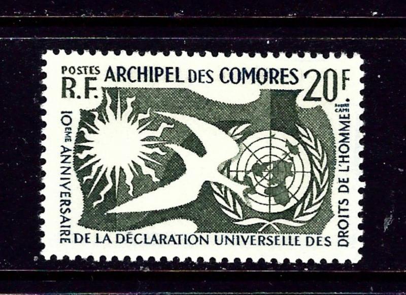 Comoro Is 44 MNH 1958 Human Rights