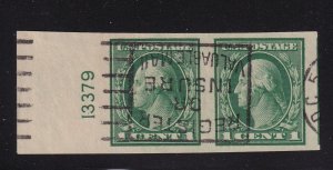 1916 Washington Sc 481 used XF plate number pair (FG