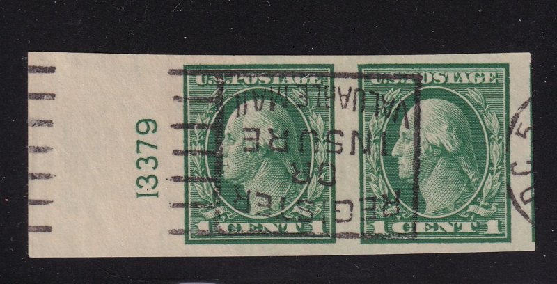 1916 Washington Sc 481 used XF plate number pair (FG