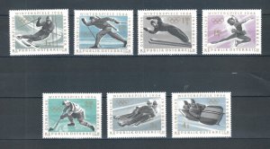 Austria 1963 Winter Olympic Games full set of stamps. Mint. Sg 1401-1407.