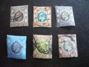 Stamps - Hong Kong - Scott# 86,91,93,94,96,97 - Used 6 Stamps