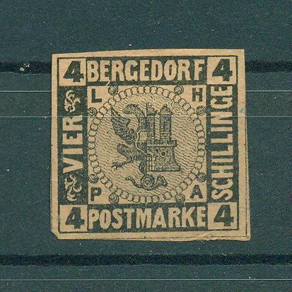 Germany-State Bergedorf sc# 5 mng cat value $22.50