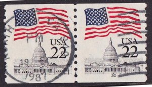 Used PNC2 22c Flag 20 US 2115a SON Date 19 dec 1987