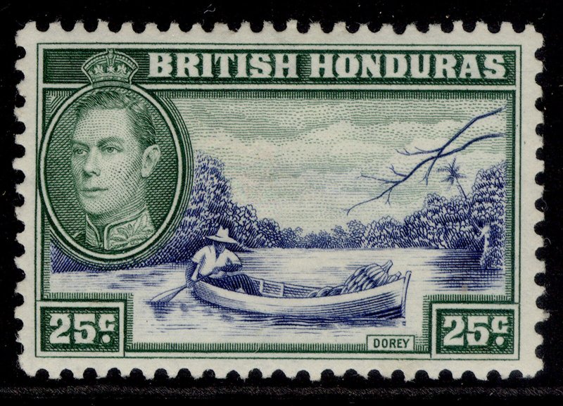 BRITISH HONDURAS GVI SG157, 25c blue & green, M MINT.