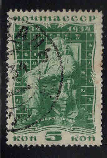 Russia Scott 526 Used 1934 Mendeleev stamp