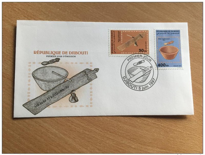 1997 Djibouti Djibouti FDC Traditional Objects Mi. 638-639-