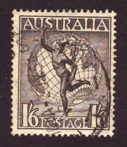 Australia 1949 Sc#C6, SG#223a 1/6d Hermes Airmail USED