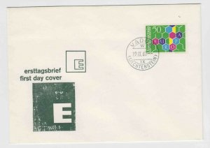 LIECHTENSTEIN 356 EUROPA FDC €60 UNADDRESSED GREEN E CACHET