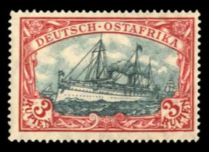 German Colonies, German East Africa #41 Cat$130, 1908 3r carmine and slate, n...