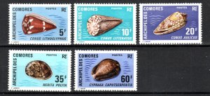 France - Comoro Islands 1971 Sea Shells set SG 110-14 MNH