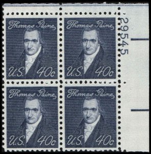 US #1292 PAINE MNH UR PLATE BLOCK #29545