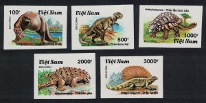 Vietnam Prehistoric Animals 5v Imperf 1990 MNH SC#2113-2117 SG#1461-1465