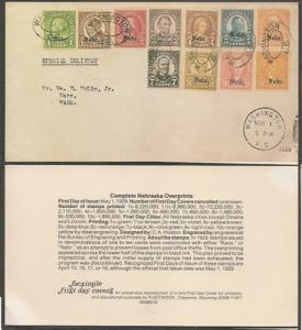 # 669-79 ADDR FACSIMILE FDC   Nebraska Overprint.
