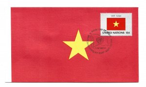 United Nations #328 15c Flag Series 1980, Viet Nam, Andrews FDC