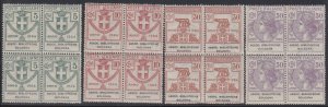 Italy Regno - Sassone Parastatali n. 1-4 MNH** Block of 4 - cv 2,700$